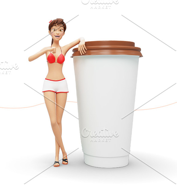 35 Promo Mock-Ups w/ Swimsuit Jenny in Mobile & Web Mockups - product preview 7