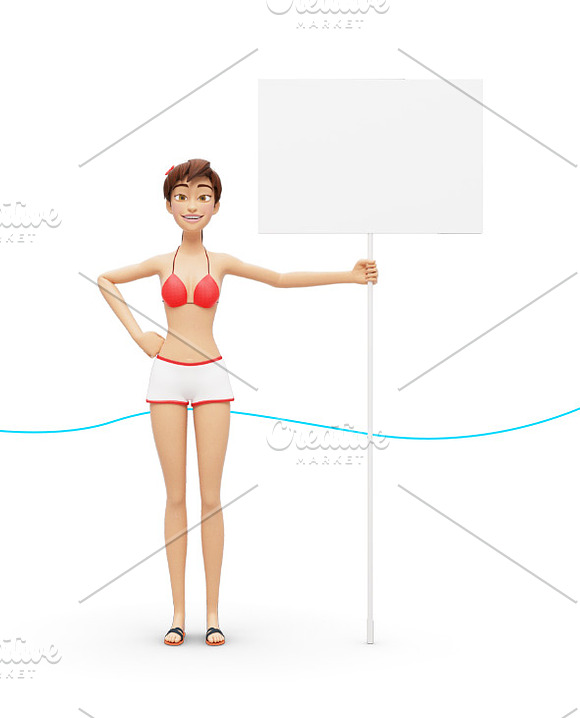35 Promo Mock-Ups w/ Swimsuit Jenny in Mobile & Web Mockups - product preview 9