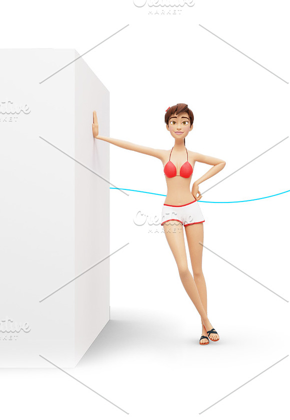 35 Promo Mock-Ups w/ Swimsuit Jenny in Mobile & Web Mockups - product preview 23