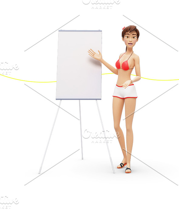 35 Promo Mock-Ups w/ Swimsuit Jenny in Mobile & Web Mockups - product preview 24