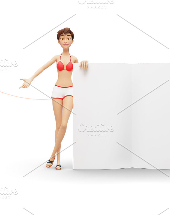 35 Promo Mock-Ups w/ Swimsuit Jenny in Mobile & Web Mockups - product preview 26