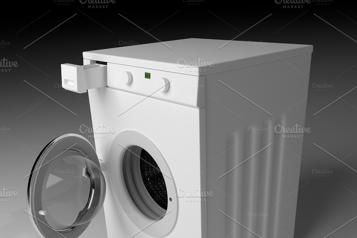 Domestic washing machine in Objects - product preview 8