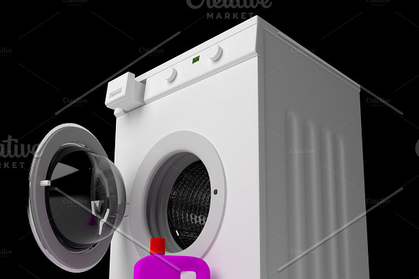 washing machine with detergent