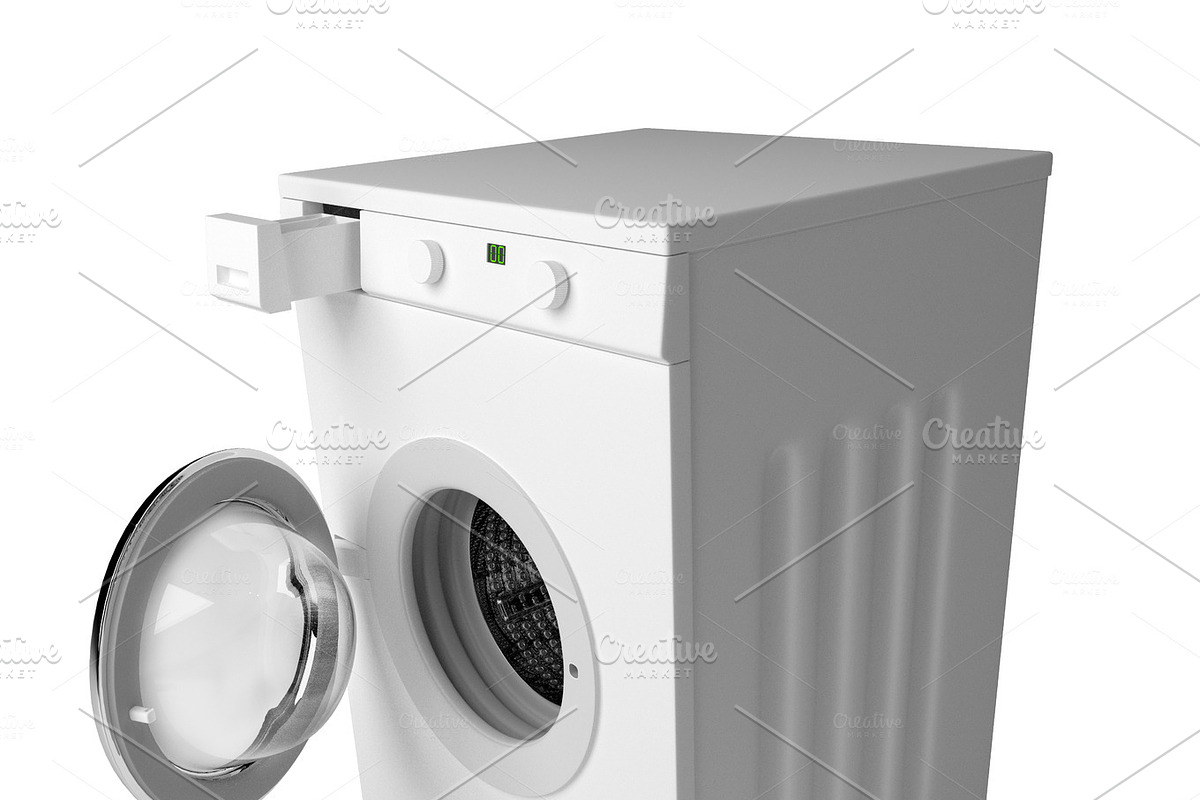 Washing machine isolated in Illustrations - product preview 8
