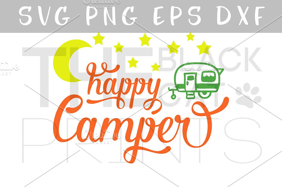 Happy Camper SVG PNG EPS DXF