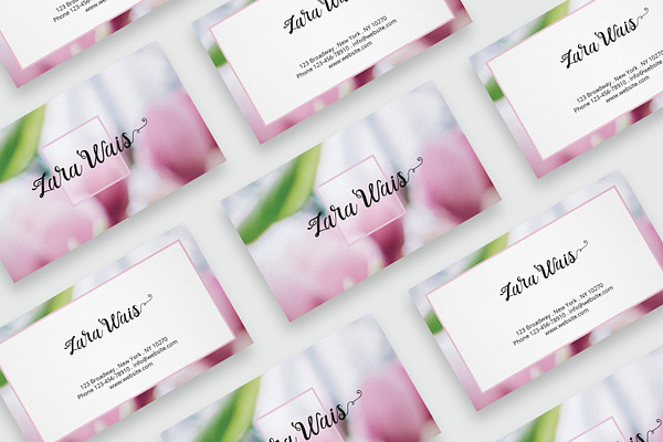 Flowers business card template