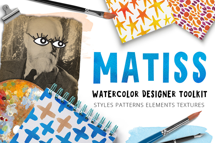 Matiss - Watercolor Designer Toolkit in Illustrations - product preview 8