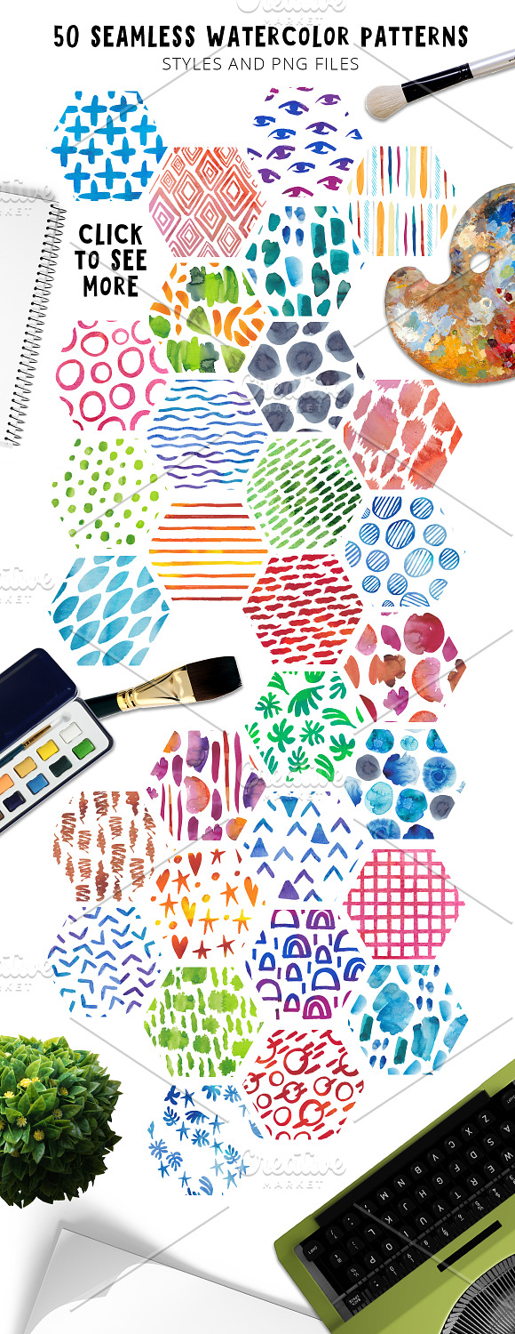 Matiss - Watercolor Designer Toolkit in Illustrations - product preview 2