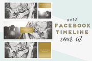 Gold Facebook Timeline Cover Set
