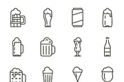 Vector beer glassware icons