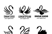 Swan logo set