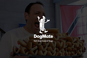 Dogmate : Hot Dog Mascot Logo