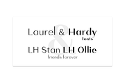 Laurel and Hardy Fonts