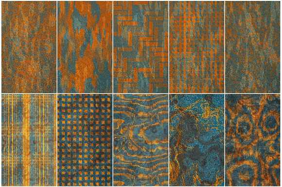 Rusty Metal Seamless Patterns Bundle in Patterns - product preview 2