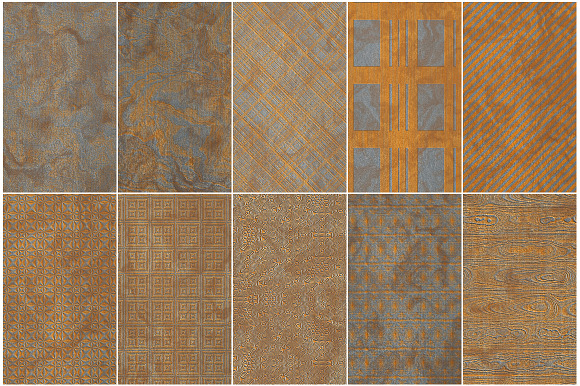 Rusty Metal Seamless Patterns Bundle in Patterns - product preview 3