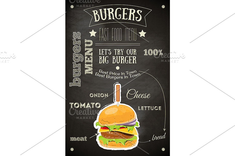 Burger House Menu in Illustrations - product preview 8