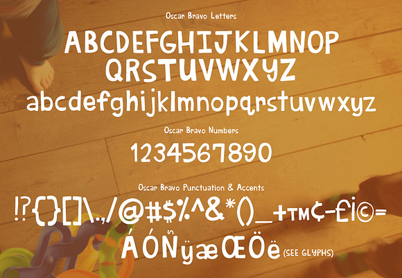 Oscar Bravo Font in Scrapbooking Fonts - product preview 3