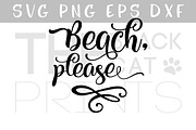 Beach, please SVG PNG EPS DXF