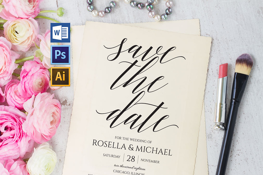 Save the Date Template SHR208