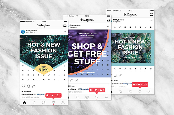 Clean & Simple Social Media Pack 6$ in Instagram Templates - product preview 2
