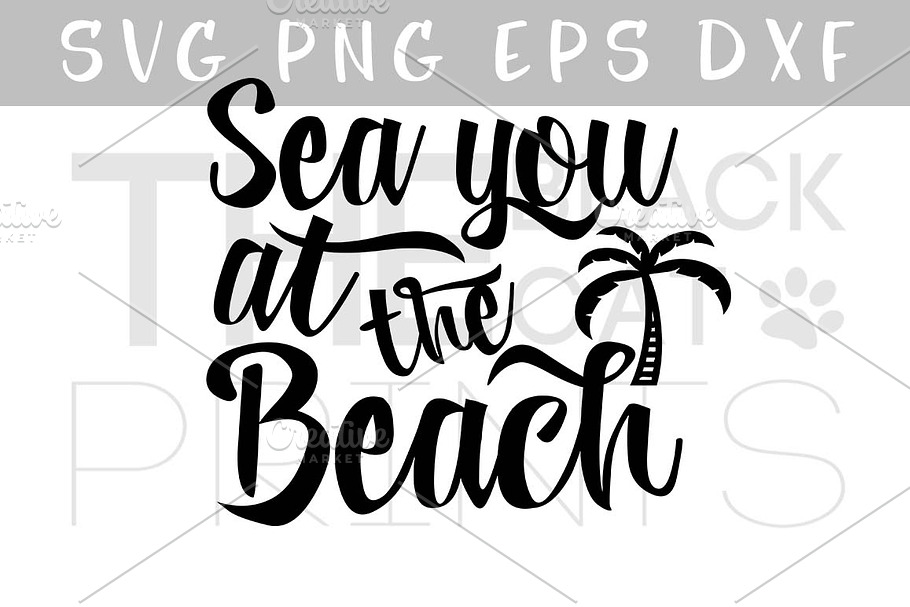 Sea you at the beach Funny SVG PNG