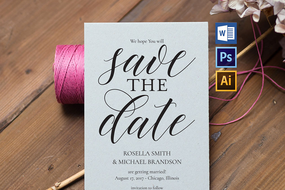 Save the Date Template SHR211