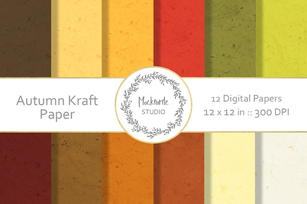 Autumn Kraft Paper digital paper