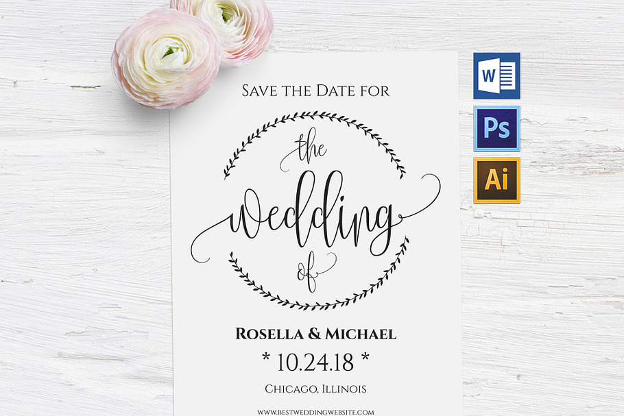 Save the Date Template SHR212