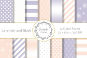 Lavender and Blush digital paper