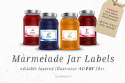 Marmelade Jar Labels (editable)