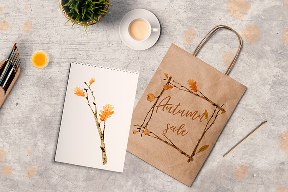 Forest branches and frames in Illustrations - product preview 2