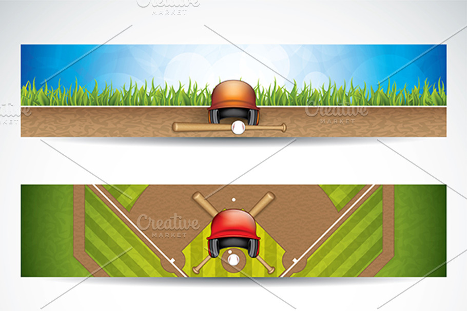 Baseball banners in Illustrations - product preview 8