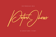 Peter Jhons - Signature Font