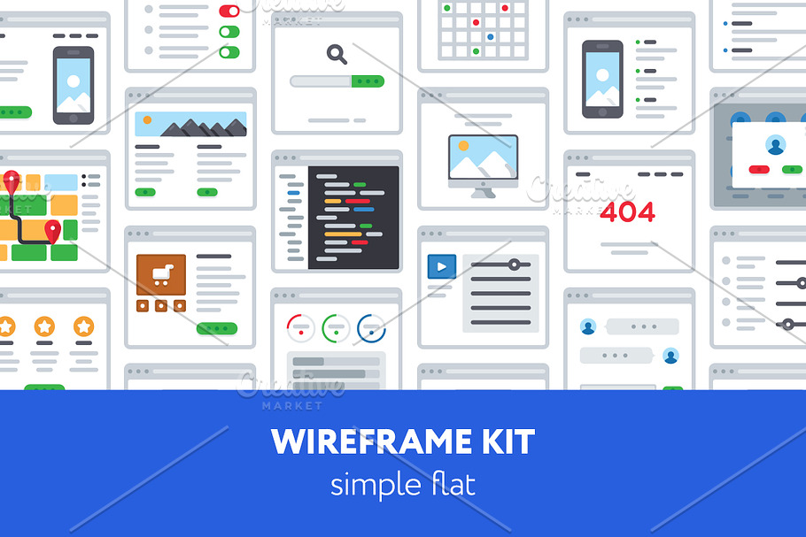 UX Wireframe kit in Wireframe Kits - product preview 8