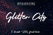Glitter City Font Trio + Logos