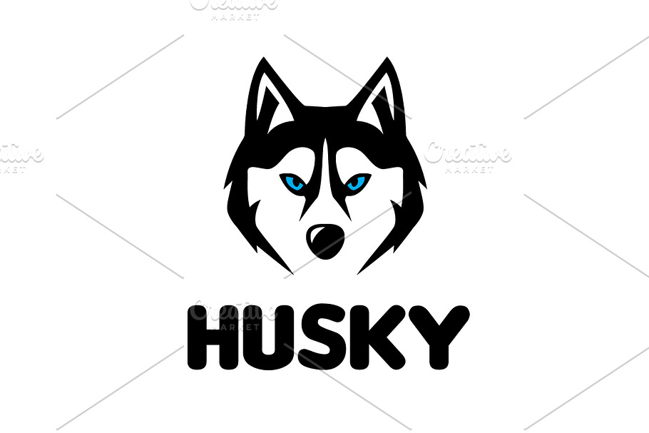 Husky Face Logo in Logo Templates - product preview 8