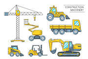 Construction transport icons