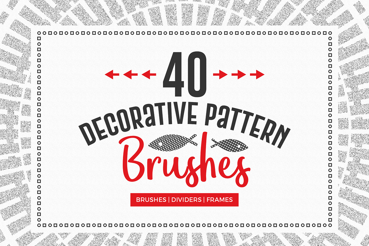 40 Decorative Pattern Brushes in Photoshop Brushes - product preview 8