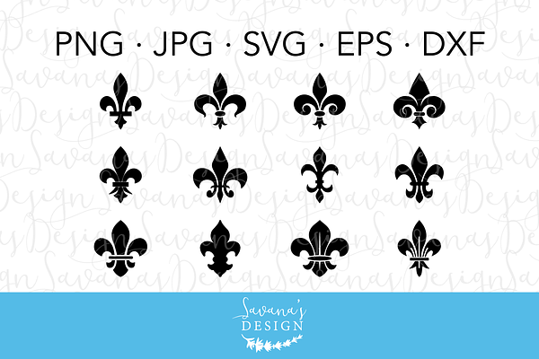 Fleur De Lis SVG Cut Files & Clipart