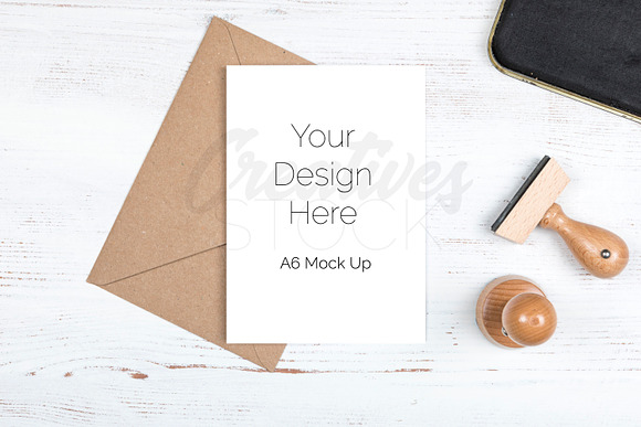 A6 Card Bundle - 8 JPEG/PSD in Print Mockups - product preview 1