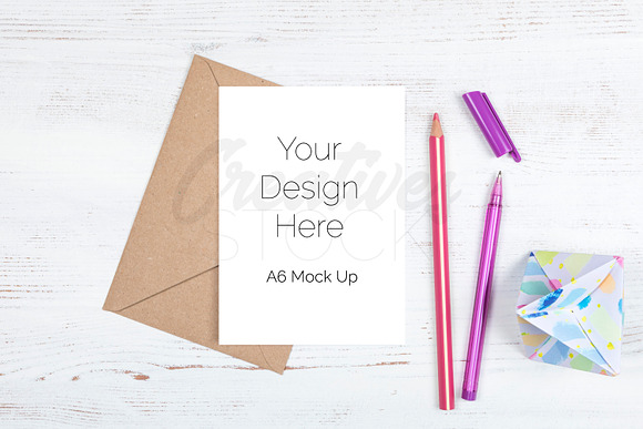 A6 Card Bundle - 8 JPEG/PSD in Print Mockups - product preview 7