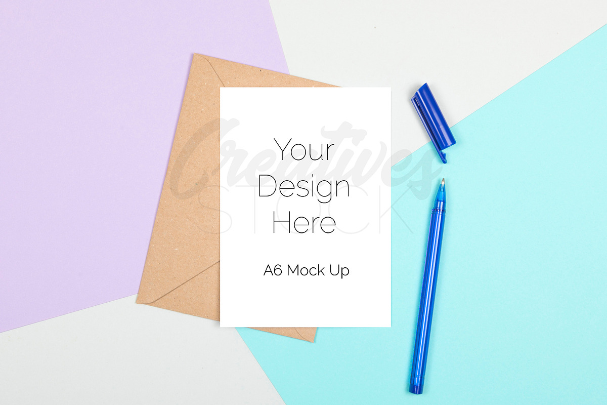 A6 Card Bundle STOCK - 10 JPEG/PSD in Print Mockups - product preview 8