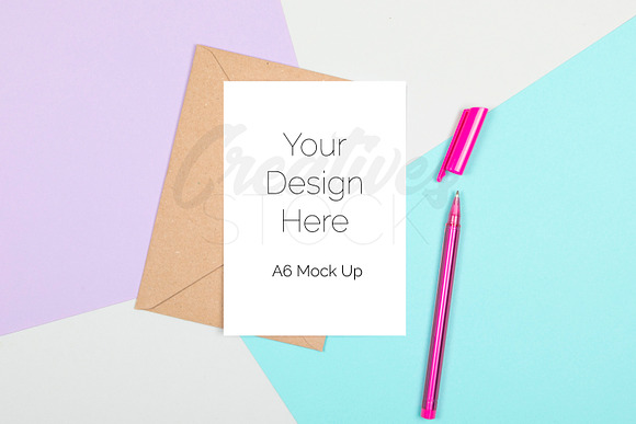 A6 Card Bundle STOCK - 10 JPEG/PSD in Print Mockups - product preview 1