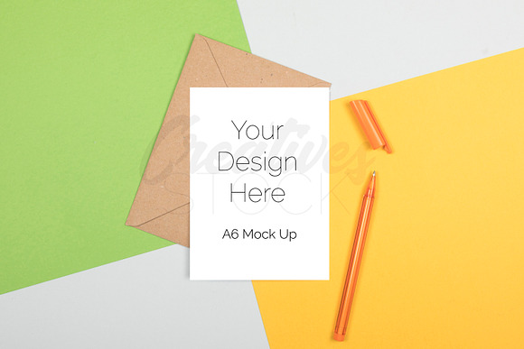 A6 Card Bundle STOCK - 10 JPEG/PSD in Print Mockups - product preview 4