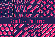 Geometric seamless pattern set