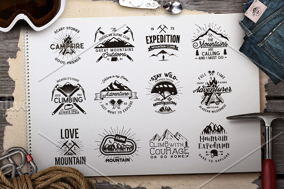 Outdoor Activities Branding Kit in Logo Templates - product preview 2