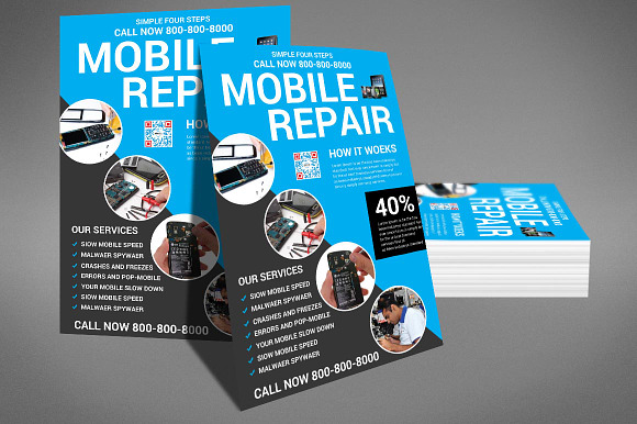 Mobile Repair Flyer in Flyer Templates - product preview 1