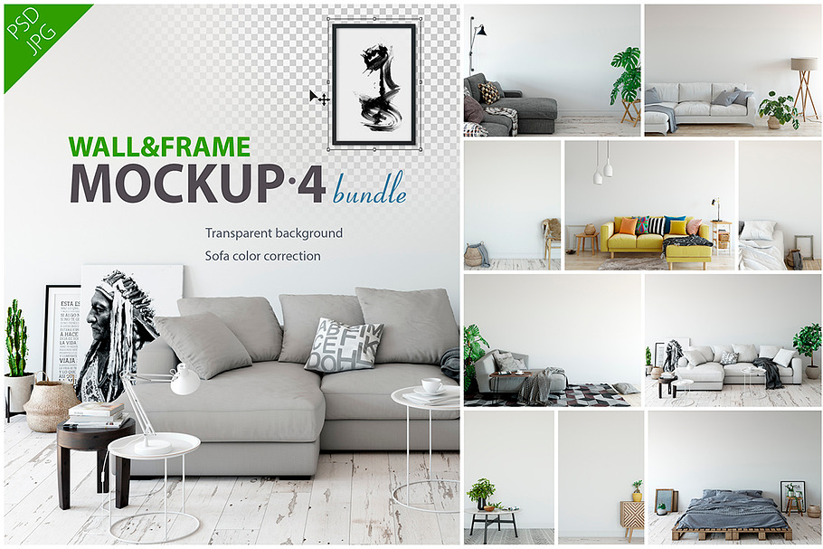 Wall & Frames Mockup - Bundle Vol 4 in Print Mockups - product preview 8