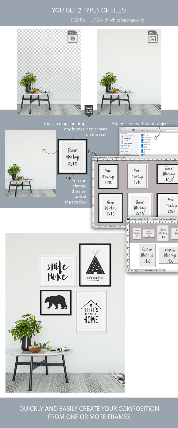 Wall & Frames Mockup - Bundle Vol 4 in Print Mockups - product preview 30