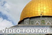 Panoramic of Dome of the Rock mosque in Jerusalem